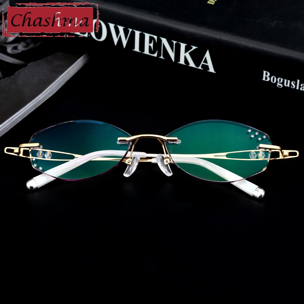 Chashma Women's Rimless Oval Titanium Eyeglasses 88010 Rimless Chashma