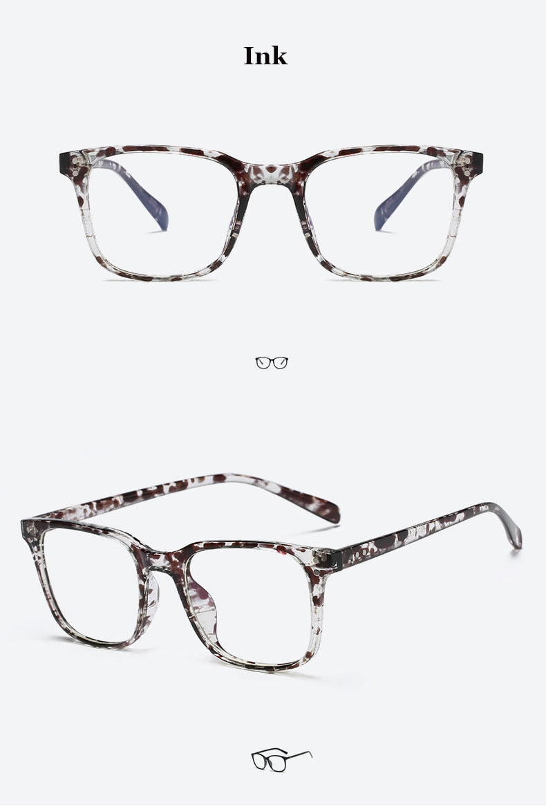 Hotochki Unisex Full Rim TR-90 Resin Square Acetate Frame Eyeglasses 5025 Full Rim Hotochki