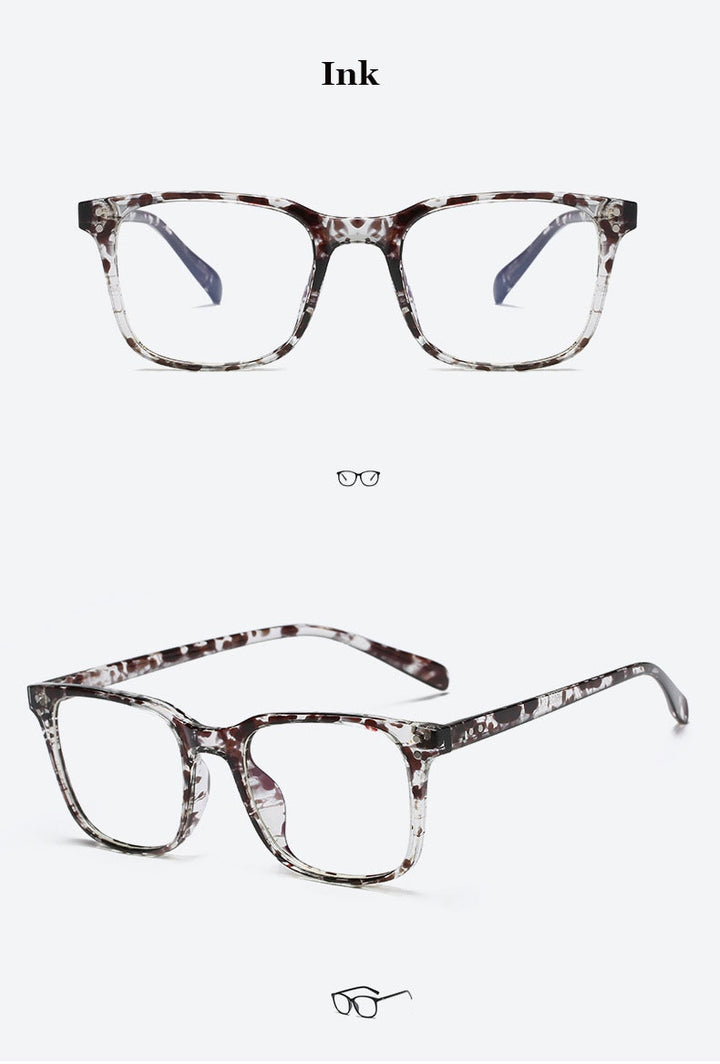 Hotochki Unisex Full Rim TR-90 Resin Square Acetate Frame Eyeglasses 5025 Full Rim Hotochki