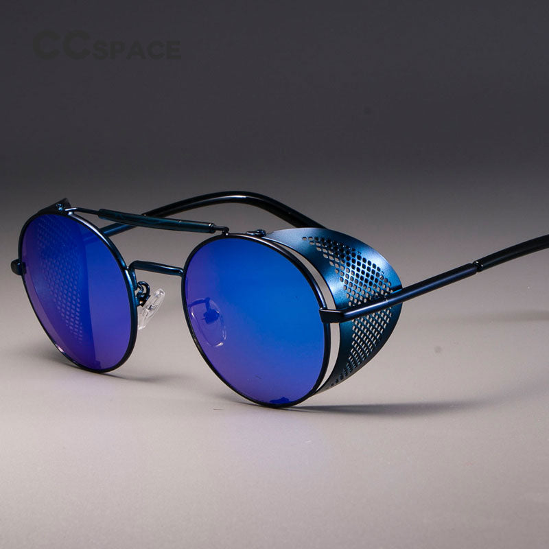 CCspace Unisex Full Rim Round Alloy Frame Steampunk Sunglasses ZML14 Sunglasses CCspace Sunglasses