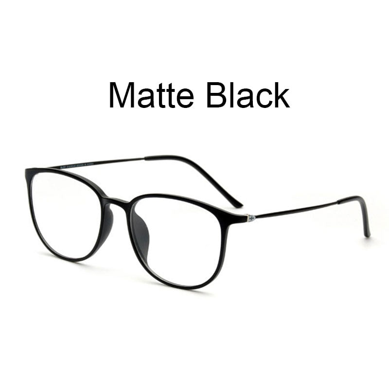 Hotochki Women's Slim Full Rim Plastic Metal Frame Eyeglasses 2212 Full Rim Hotochki Matte Black