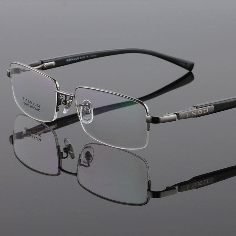 Bclear Men's Eyeglasses Titanium Acetate Lr9910 Full Rim Bclear gray