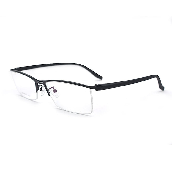 Hotochki Men's Semi Rim Acetate Alloy Frame Eyeglasses 1088 Semi Rim Hotochki