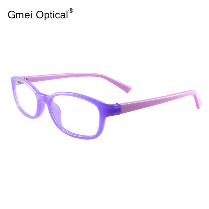Gmei Women's Eyeglasses Purple Acetate Oval Full Rim Small Face T8115 Full Rim Gmei Optical