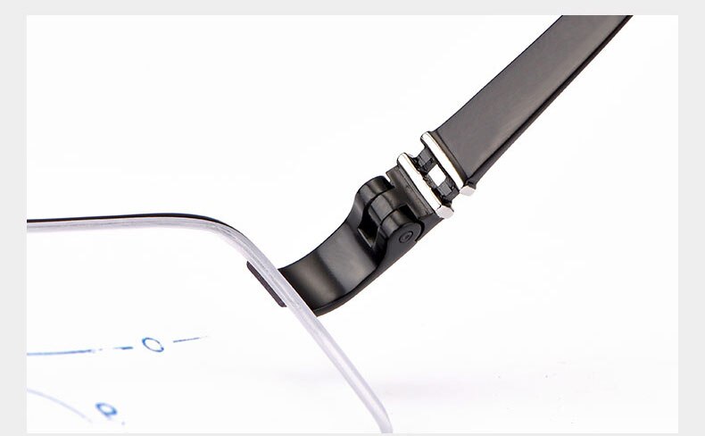 Hotochki Men's Semi Rim Titanium Frame Progressive Lens Reading Glasses Anti Blue Light 1688 Reading Glasses Hotochki