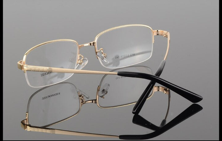 Bclear Men's Semi Rim Alloy Square Eyeglasses 872 Semi Rim Bclear