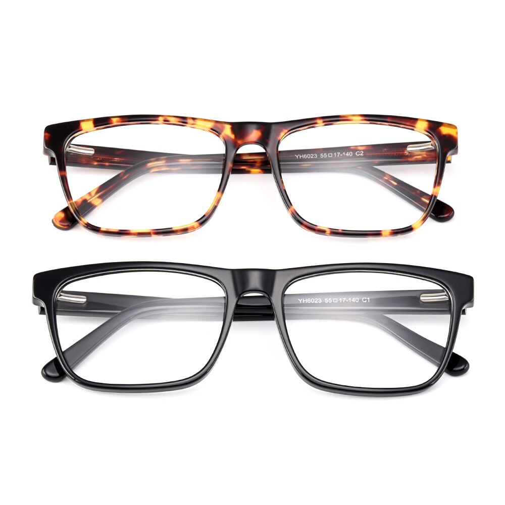 Gmei Unisex Eyeglasses Acetate Square Full Rim With Spring Hinges Yh6023 Full Rim Gmei Optical