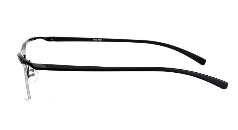 Hotony Men's Semi Rim Browline Titanium Frame Eyeglasses P8189 Semi Rim Hotony