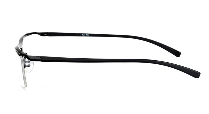 Hotony Men's Semi Rim Browline Titanium Frame Eyeglasses P8189 Semi Rim Hotony