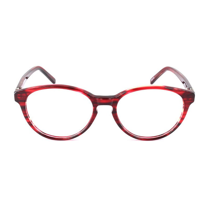 Gmei Women's Eyeglasses Burgundy Acetate Spring Hinges T8062 Full Rim Gmei Optical