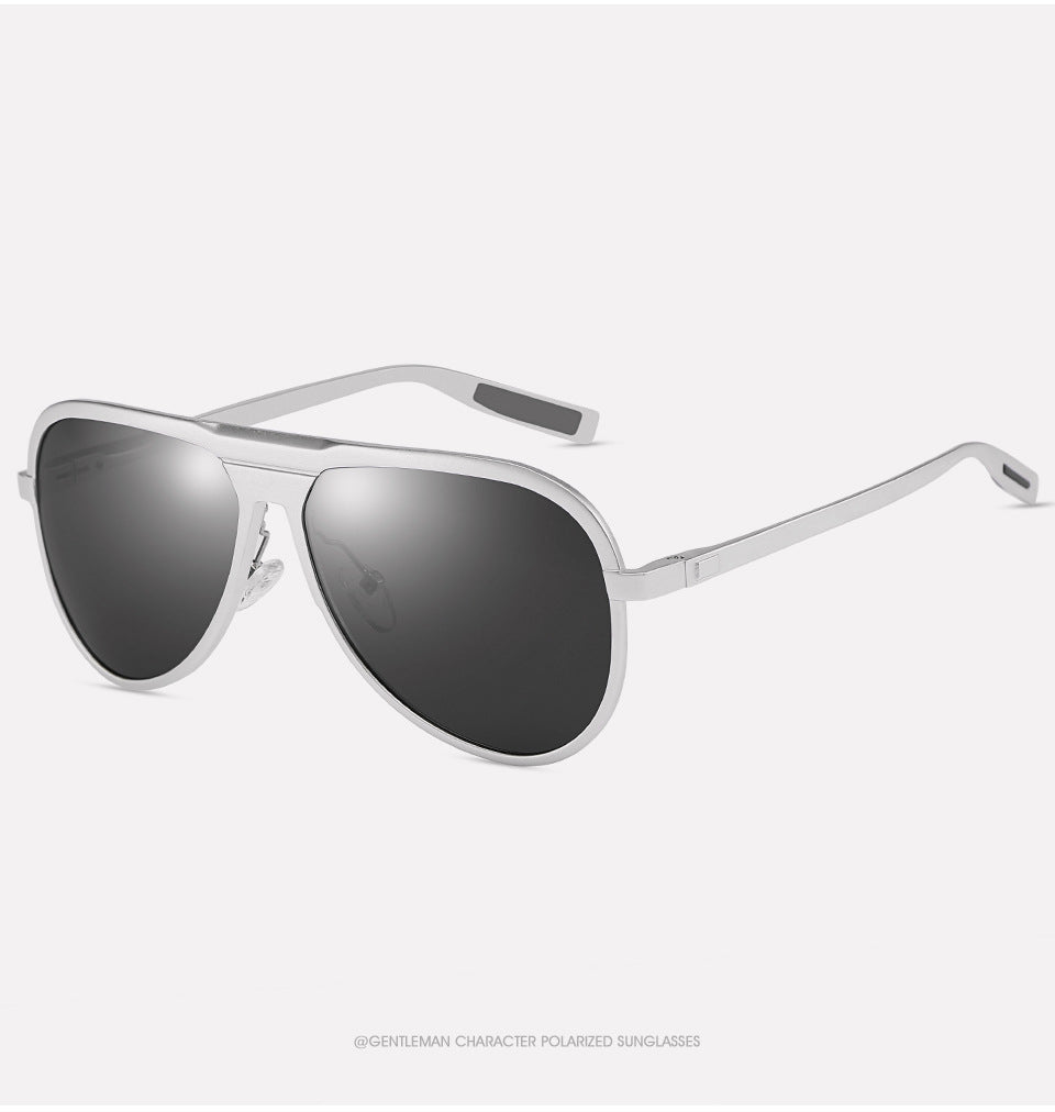 Hdcrafter Men's Full Rim Aluminum Magnesium Round Frame Polarized Sunglasses G9828 Sunglasses HdCrafter Sunglasses