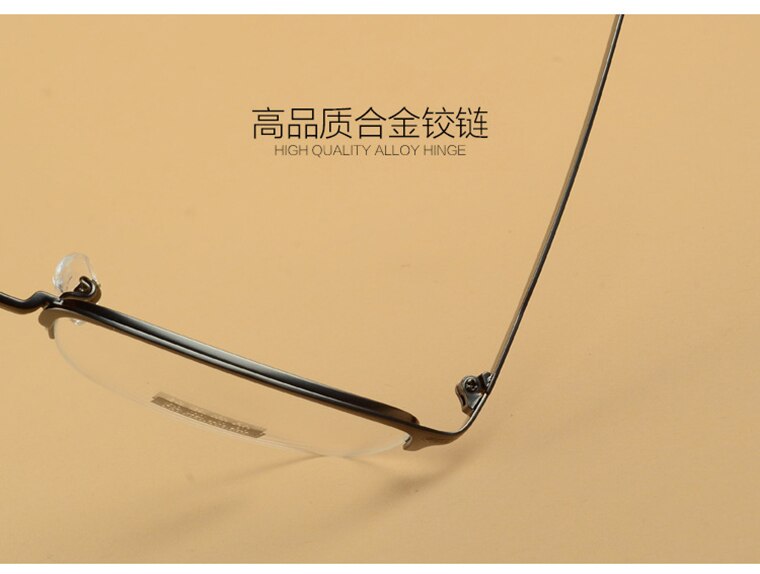 Unisex Semi Rim Alloy Frame Eyeglasses D805 Semi Rim Bclear