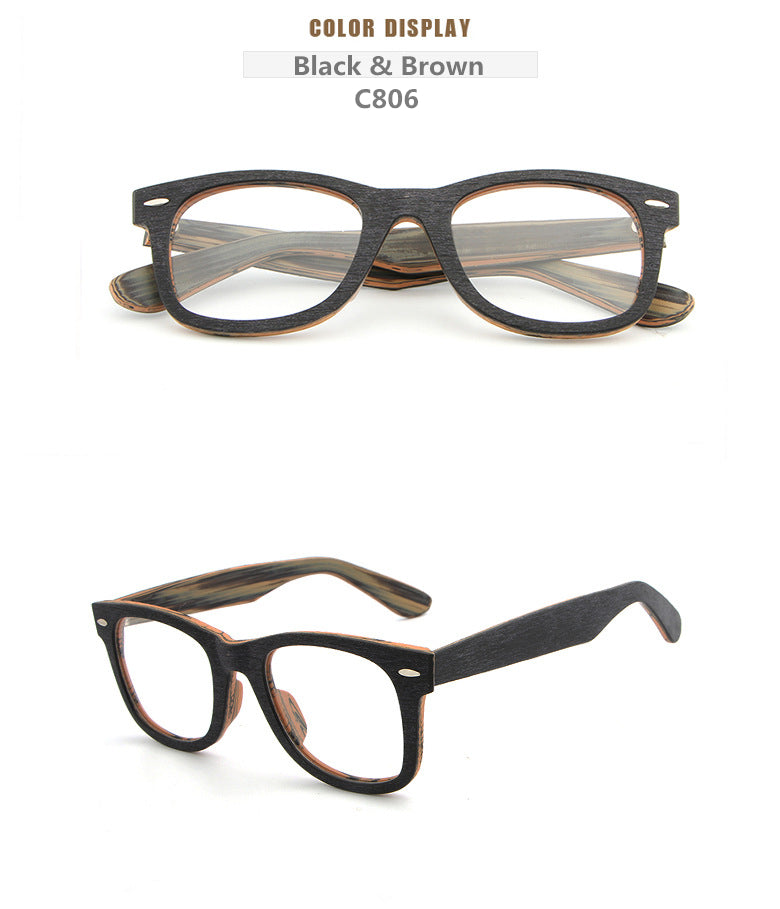 Hdcrafter Unisex Full Rim Square Round Wood Frame Eyeglasses Lhb031 Full Rim Hdcrafter Eyeglasses