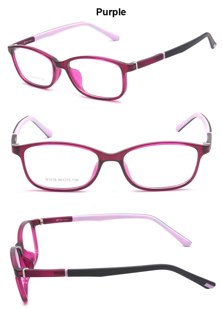 Reven Jate Unisex Full Rim Square Acetate Eyeglasses S1015 Full Rim Reven Jate