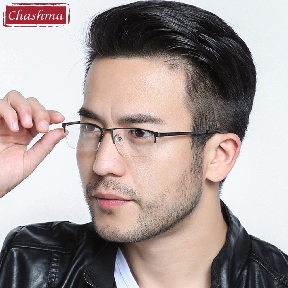 Chashma Men's Semi Rim Square Alloy Eyeglasses 2017 Semi Rim Chashma