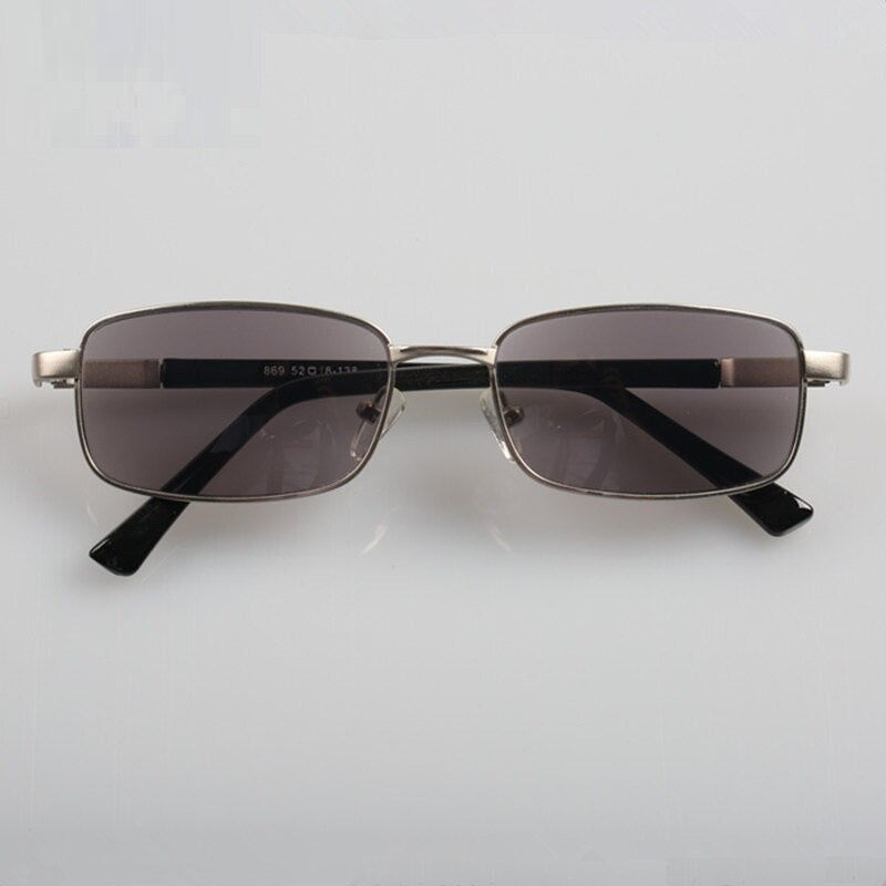 Cubojue Unisex Full Rim Rectangle Alloy Reading Glasses Photochromic 869 Reading Glasses Cubojue