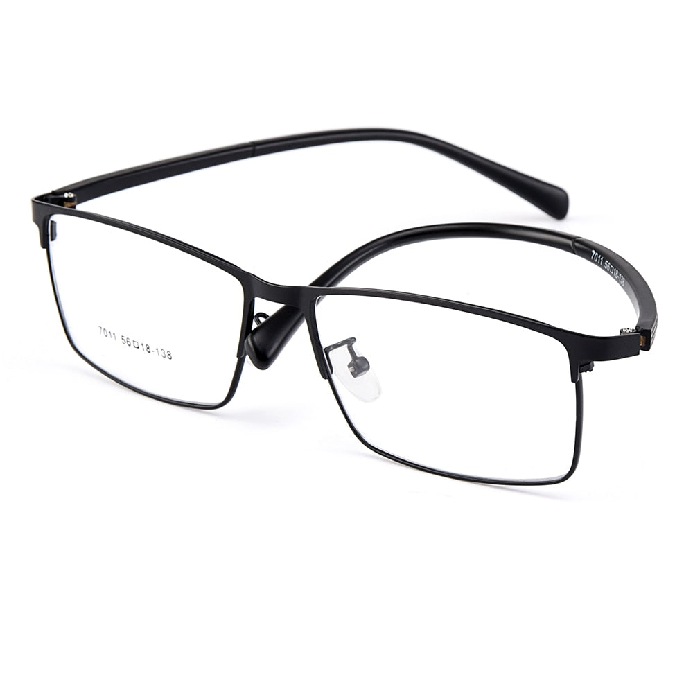 Gmei Men's Eyeglasses Semi Rim Titanium Alloy Square Y7011 Semi Rim Gmei Optical