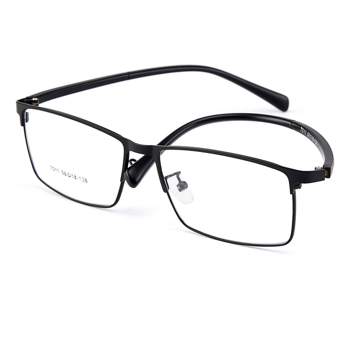Gmei Men's Eyeglasses Semi Rim Titanium Alloy Square Y7011 Semi Rim Gmei Optical