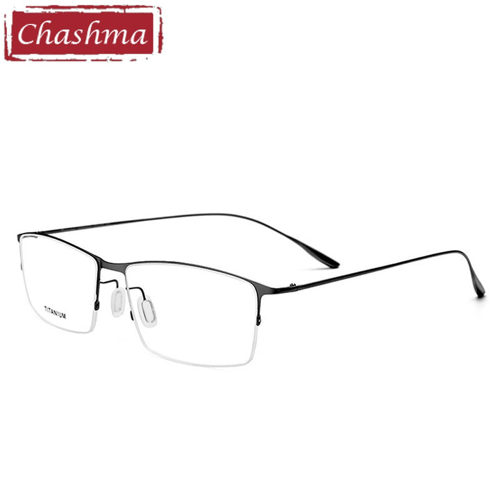 Chashma Men's Semi Rim Square Titanium Eyeglasses 2611 Semi Rim Chashma
