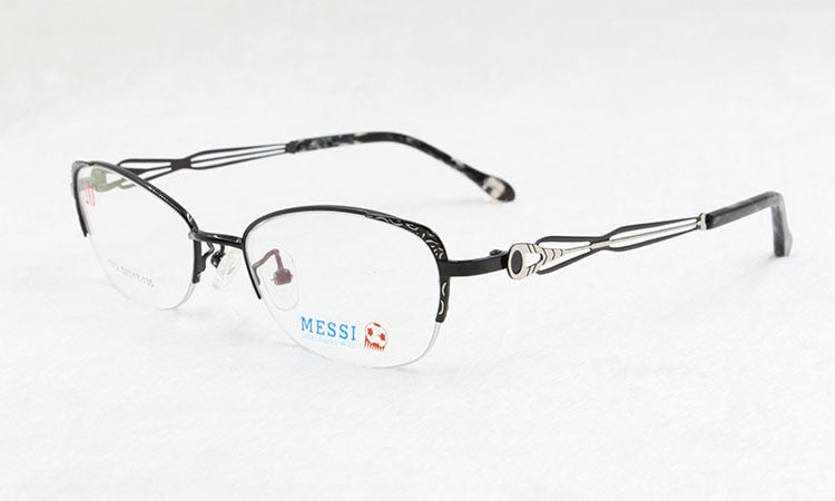 Bclear Women's Semi Rim Cat Eye Alloy Eyeglasses 1012 Semi Rim Bclear black