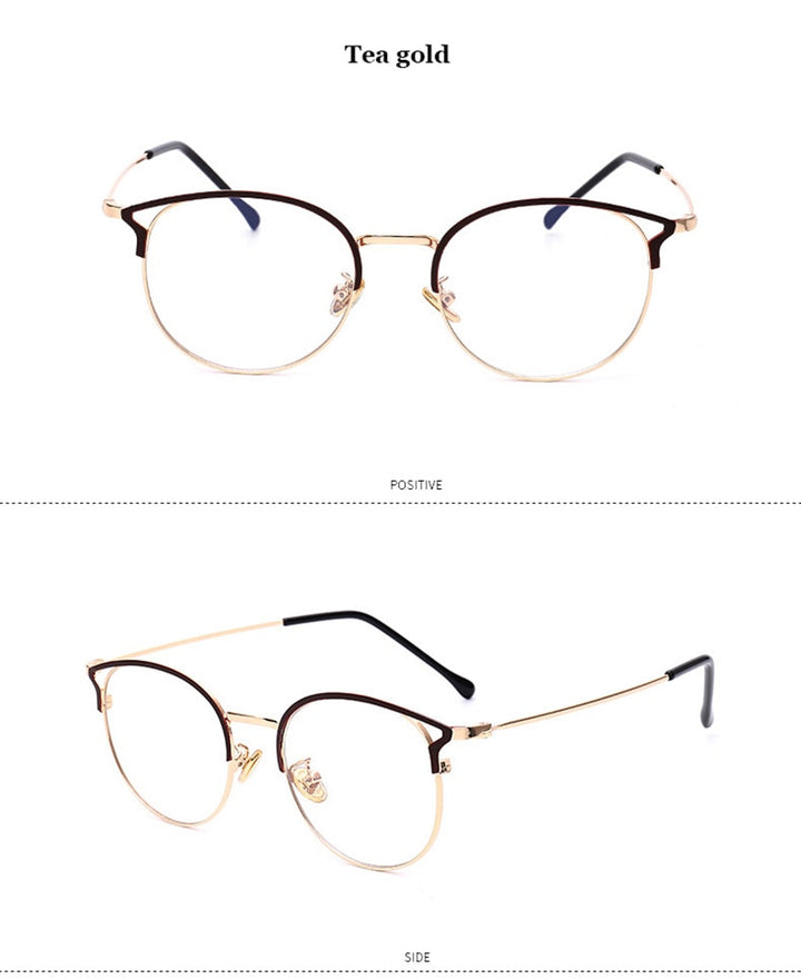 Hotochki Full Rim Cat Eye Alloy Frame Eyeglasses 9029 Full Rim Hotochki