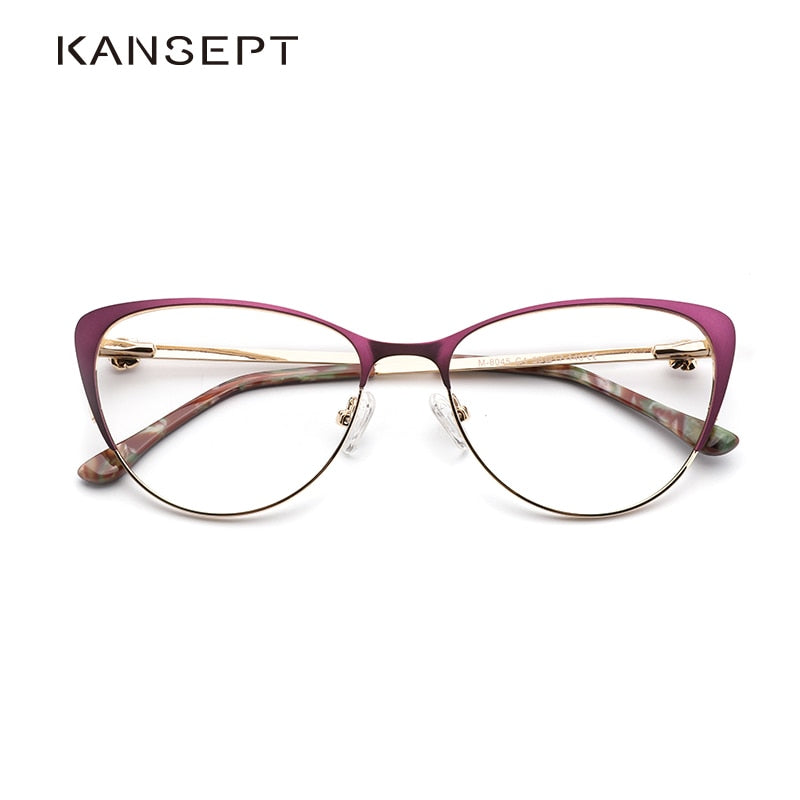 Kansept Metal Women Metal Glasses Frame Cat Eye Eyeglasses Frame 8045 Full Rim Kansept