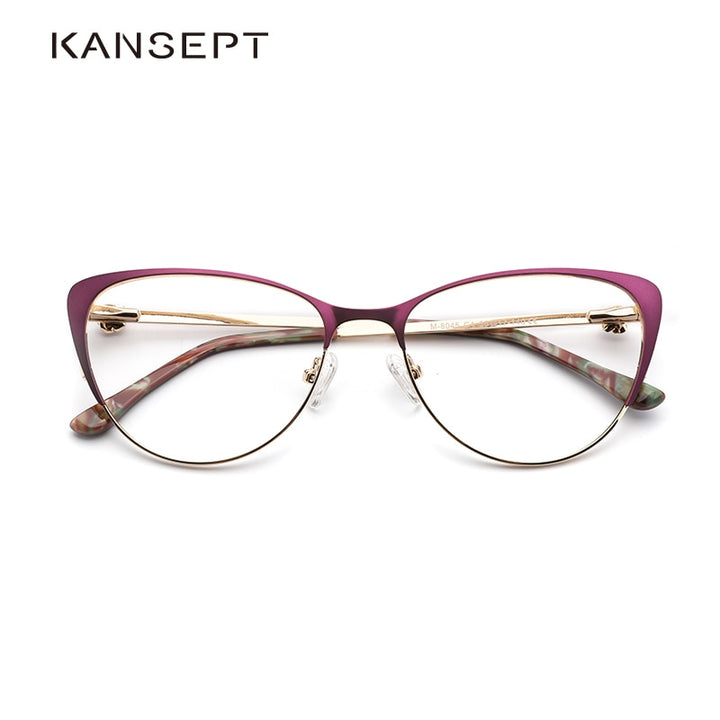 Kansept Metal Women Metal Glasses Frame Cat Eye Eyeglasses Frame 8045 Full Rim Kansept