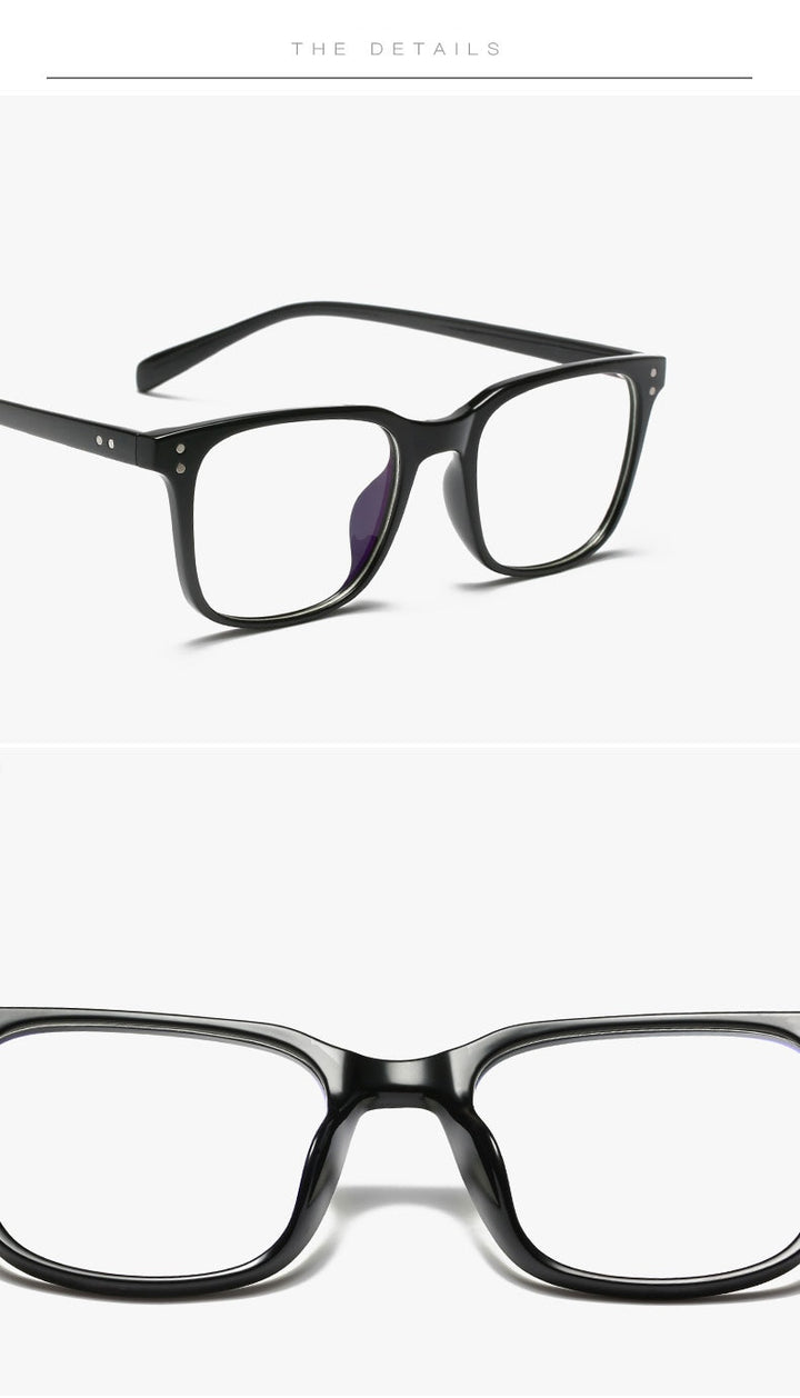 Hotochki Unisex Full Rim TR-90 Resin Square Acetate Frame Eyeglasses 5025 Full Rim Hotochki