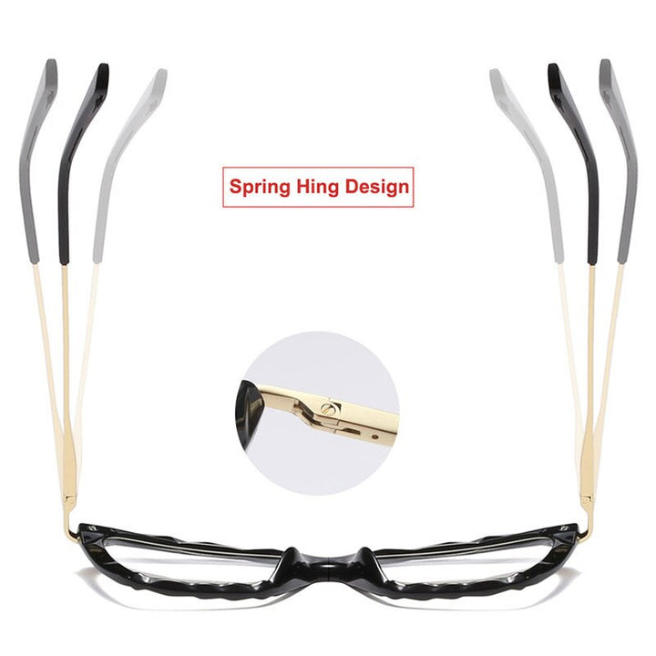 Women's Full Rim Cat Eye Acetate Frame Eyeglasses 97533 Full Rim Bclear
