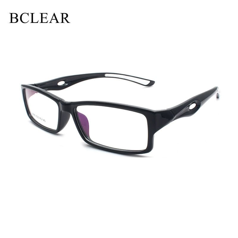 Unisex Sports Plastic Titanium Frame Eyeglasses 6060 Sport Eyewear Bclear   