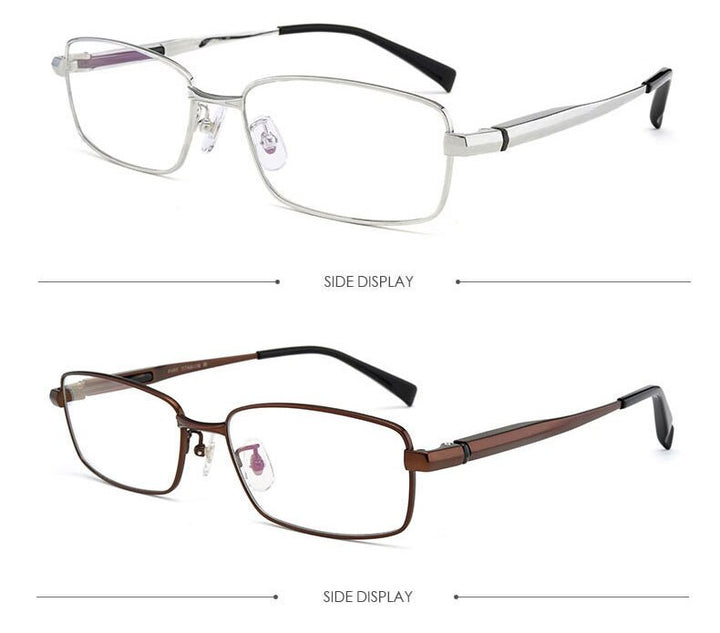 Hotochki Men's Full/Semi Rim Titanium Frame Progressive Reading Glasses 81133 Reading Glasses Hotochki