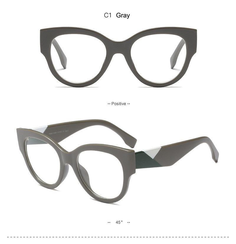 Hotony Women's Full Rim Cat Eye Acetate Frame Eyeglasses 92161 Full Rim Hotony