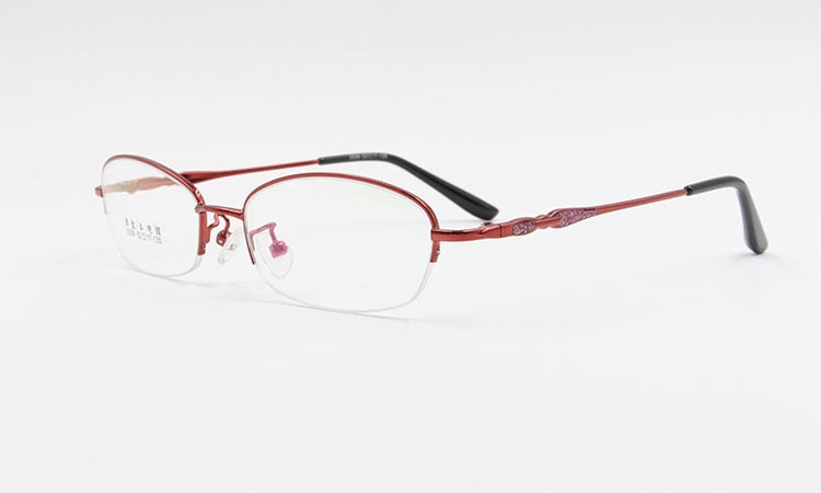 Women's Alloy Frame Semi Rim Eyeglasses 2039 Semi Rim Bclear