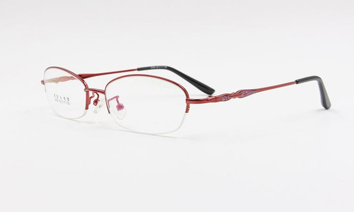 Women's Alloy Frame Semi Rim Eyeglasses 2039 Semi Rim Bclear
