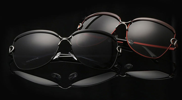 Reven Jate Women Sunwear 8702 Woman Sunglasses Frame Polarized Gradient Tinted Lenses Polarize Sun Frame Sunglasses Reven Jate