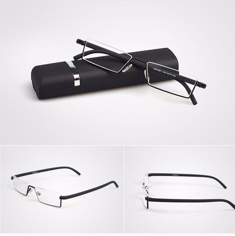 Reven Jate Unisex Semi Rim Rectangle Alloy Reading Glasses R131 Reading Glasses Reven Jate