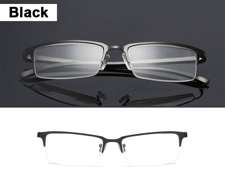 Hotochki Unisex Semi Rim Alloy Frame Non Spherical Lens Reading Glasses Xm073 Reading Glasses Hotochki