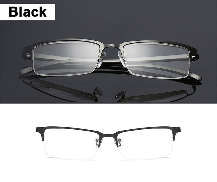 Hotochki Unisex Semi Rim Alloy Frame Non Spherical Lens Reading Glasses Xm073 Reading Glasses Hotochki