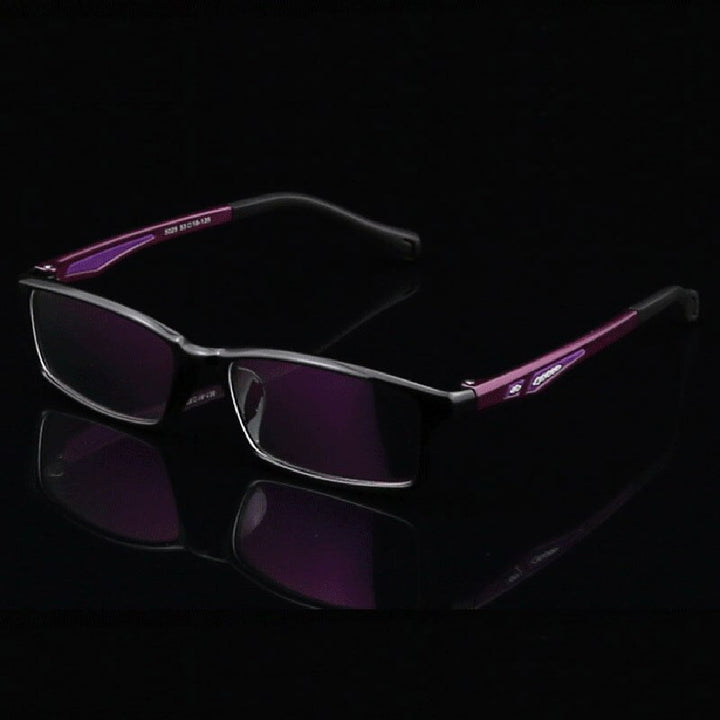 Hotochki Men's Full Rim Rectangular TR-90 Resin Sport Frame Eyeglasses 5025 Full Rim Hotochki Purple