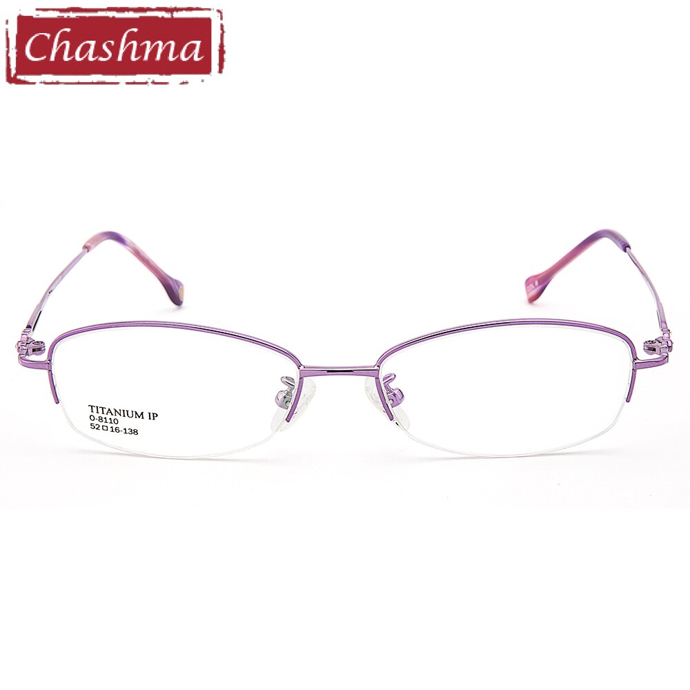Chashma Women's Semi Rim Oval Titanium Eyeglasses 8110 Semi Rim Chashma