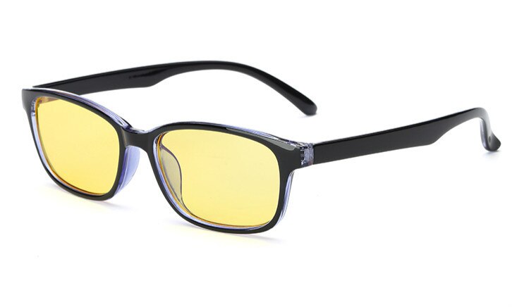 Brightzone Unisex Semi Rim Square Tr 90 Titanium Gaming Eyeglasses 5020 Semi Rim Brightzone BlackBlue Yellow