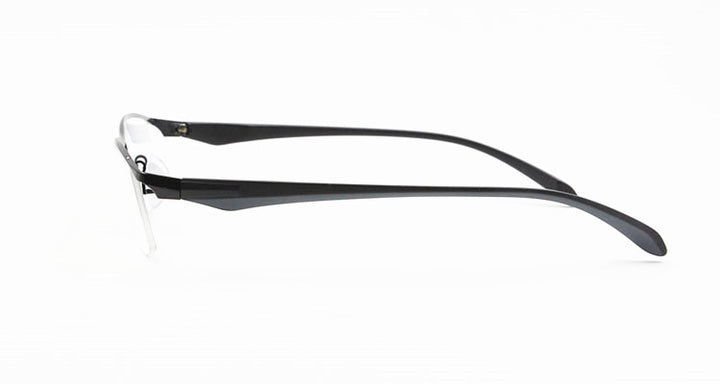 Men's Titanium Alloy Eyeglasses Half Rim Frame P8011 Semi Rim Bclear