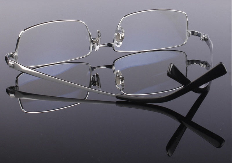Hotochki Men's Full Rim Rectangular Titanium Frame Eyeglasses 2256 Full Rim Hotochki