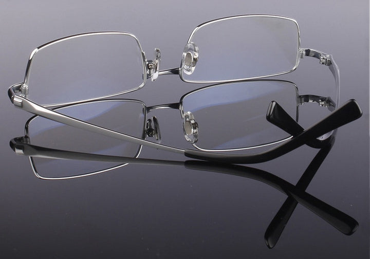 Hotochki Men's Full Rim Rectangular Titanium Frame Eyeglasses 2256 Full Rim Hotochki