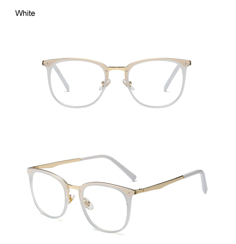 Ralferty Women's Full Rim Square Acetate Alloy Eyeglasses F92128 Full Rim Ralferty