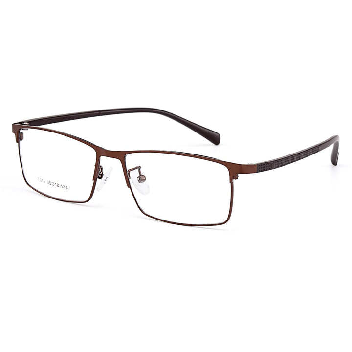 Gmei Men's Eyeglasses Semi Rim Titanium Alloy Square Y7011 Semi Rim Gmei Optical C4