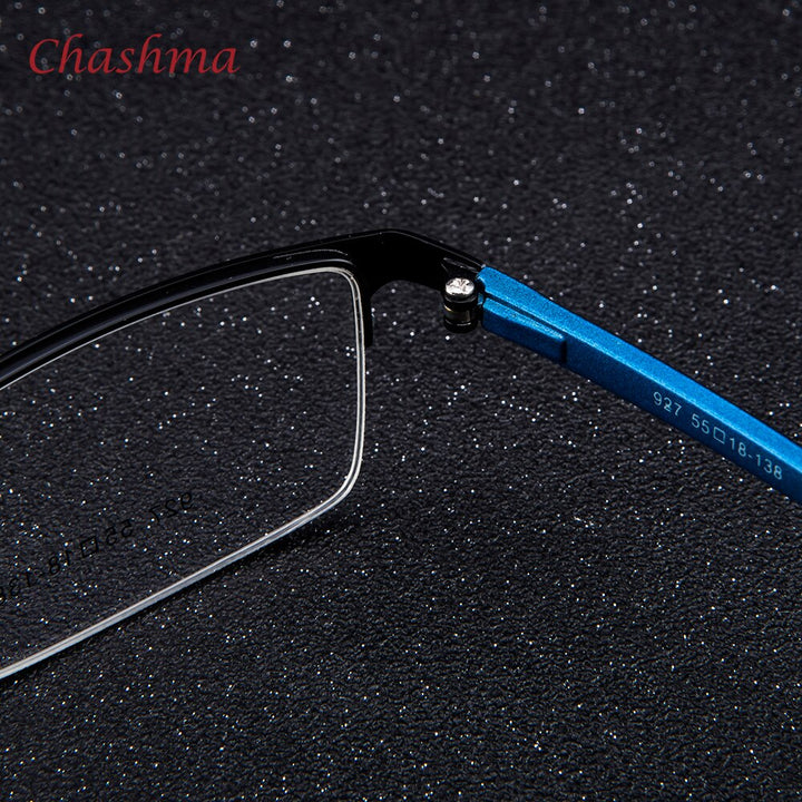 Chashma Ochki Men's Semi Rim Rectangle Alloy Eyeglasses 927 Semi Rim Chashma Ochki
