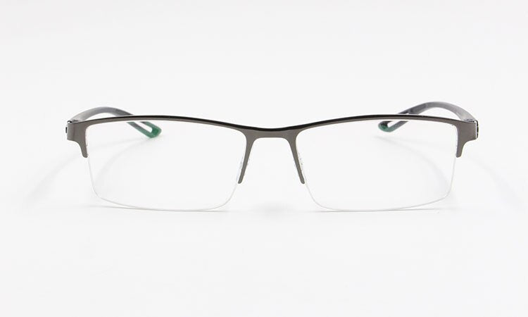 Men's Semi Rim Square Eyeglasses Titanium Alloy  9029 Semi Rim Bclear