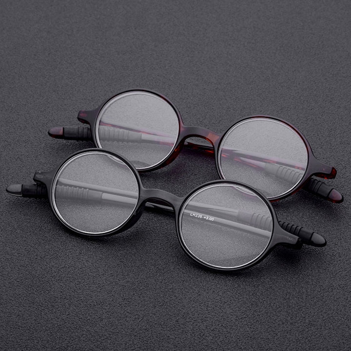 Hdcrafter Unisex Full Rim Round Acetate Frame Presbyopia Reading Glasses 236 Reading Glasses Hdcrafter Eyeglasses
