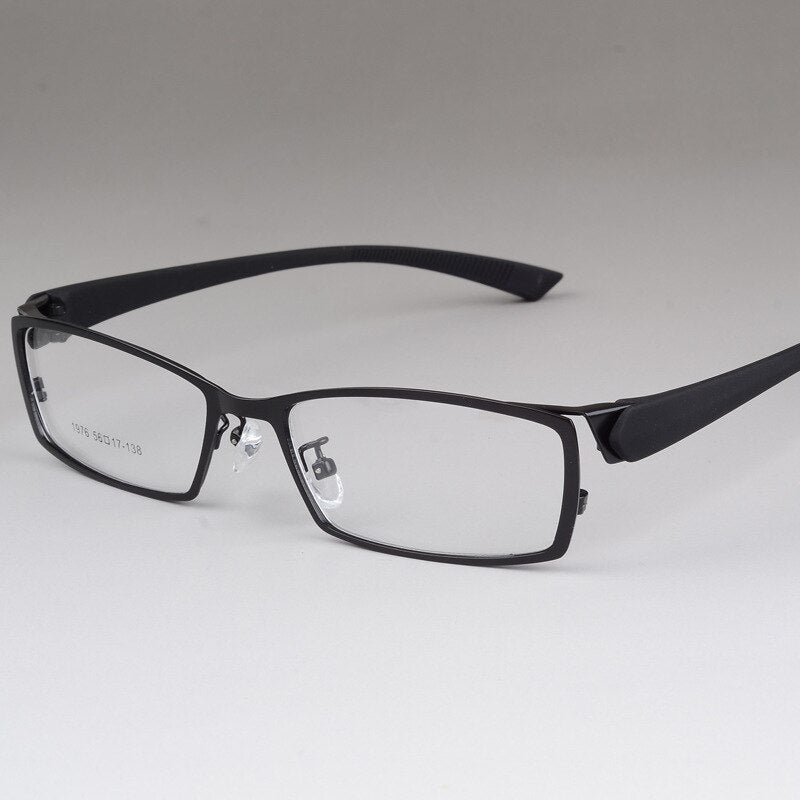 Bclear Men's Alloy Frame Full Rim Square Eyeglasses S1976 Full Rim Bclear black